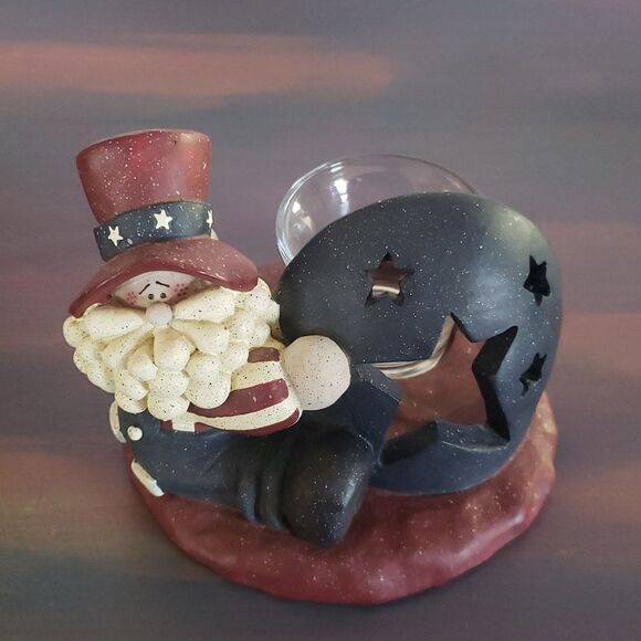 Patriotic Uncle Sam Votive Tealight Tea Light Candle Holder - Picture 1 of 10